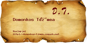 Domonkos Tímea névjegykártya